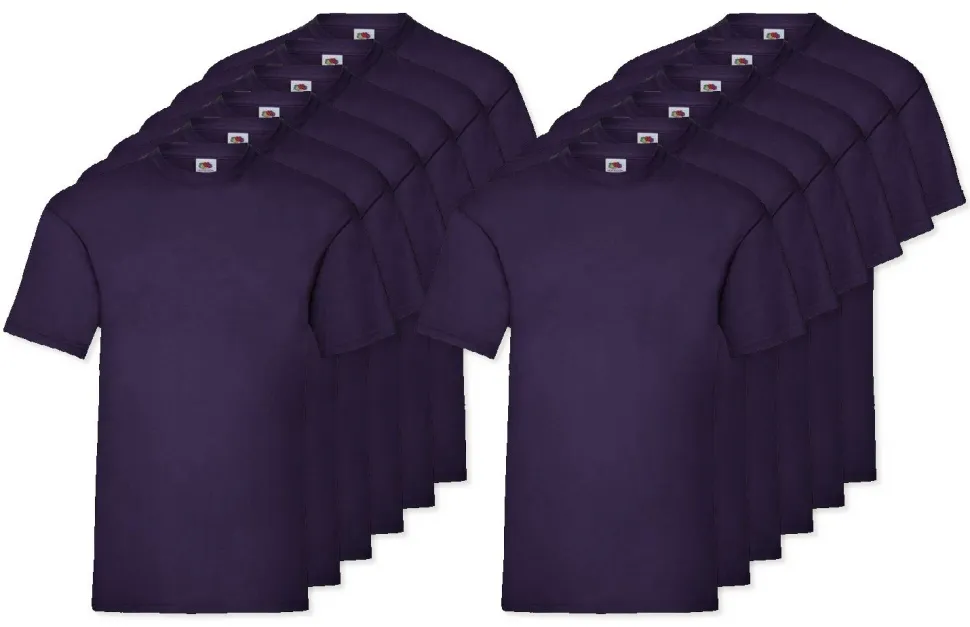 Pack de 12 Fruit of the Loom SC230 - T-Shirt Manches Courtes Homme