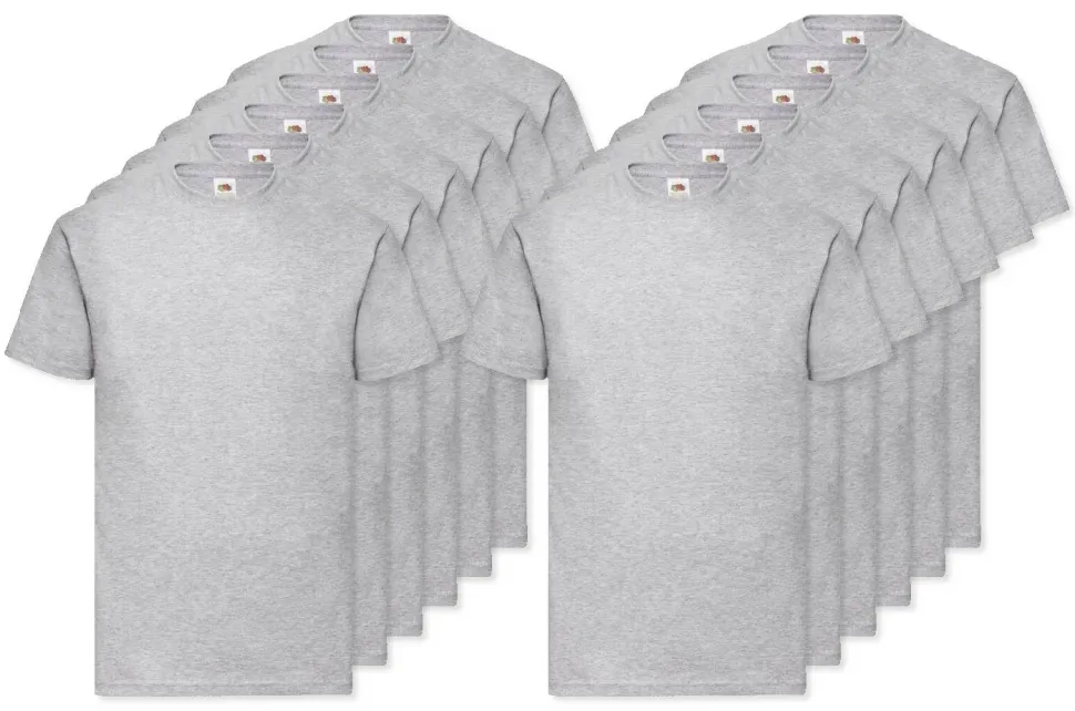 Pack de 12 Fruit of the Loom SC230 - T-Shirt Manches Courtes Homme