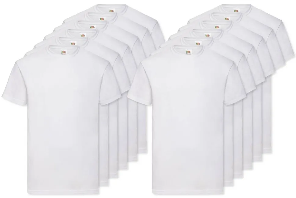 Pack de 12 Fruit of the Loom SC230 - T-Shirt Manches Courtes Homme
