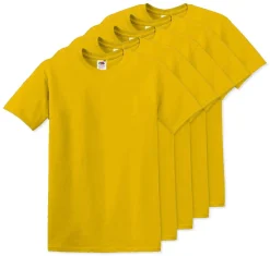 Pack de 5 Fruit of the Loom SC6 - T-Shirt Manches Courtes 100% Coton