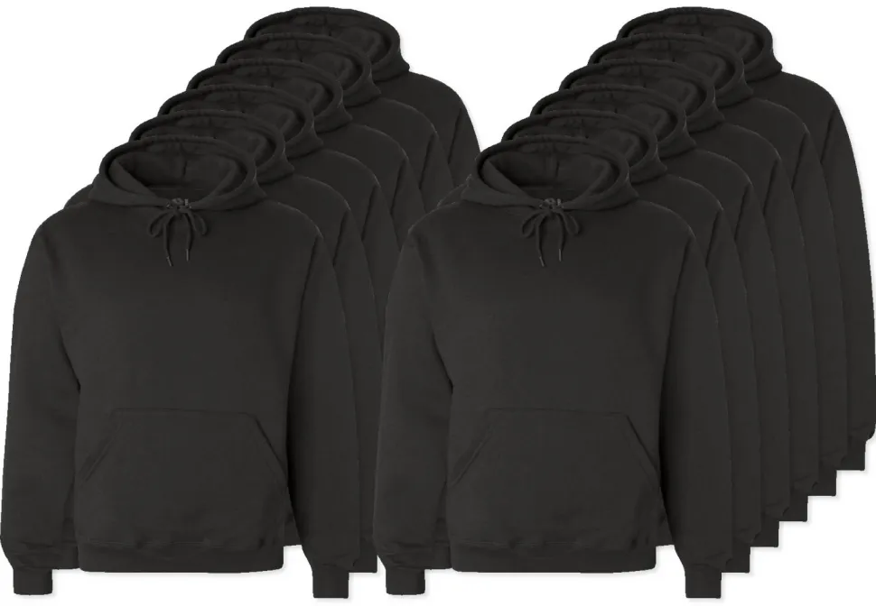 Pack de 12 Fruit of the Loom SC270 - Sweat Shirt Capuche Homme Coton