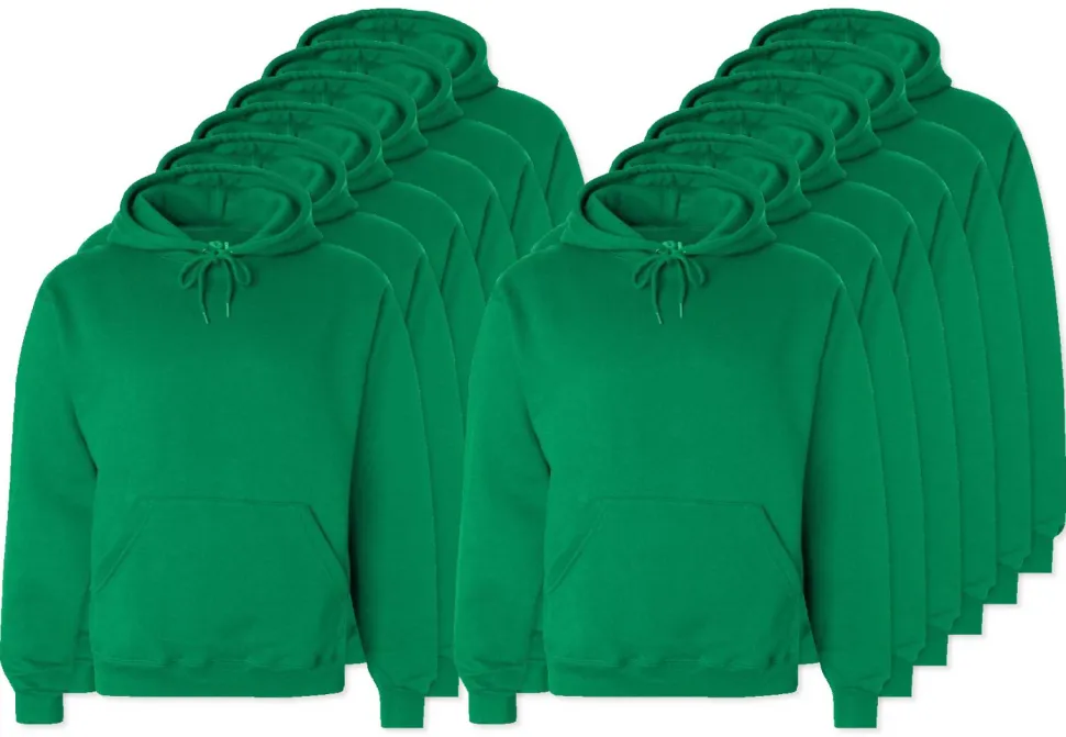 Pack de 12 Fruit of the Loom SC270 - Sweat Shirt Capuche Homme Coton
