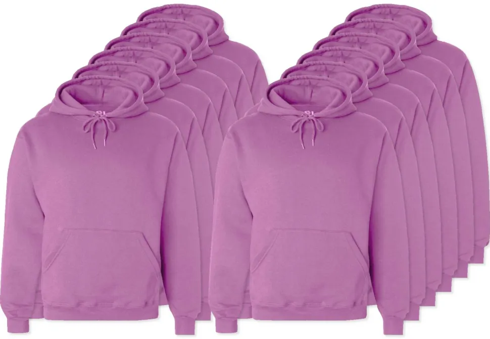 Pack de 12 Fruit of the Loom SC270 - Sweat Shirt Capuche Homme Coton