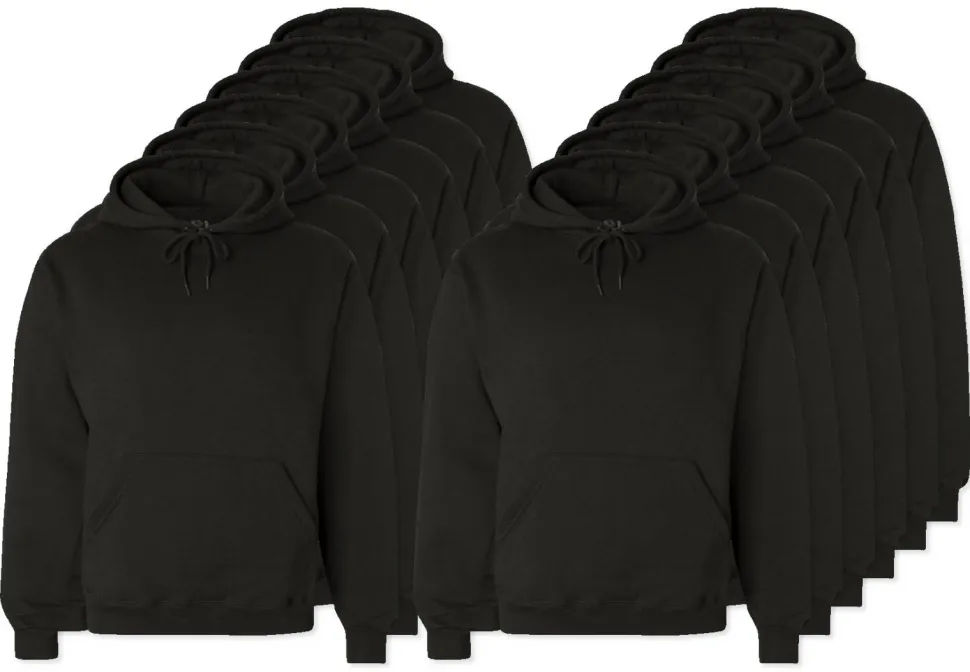 Pack de 12 Fruit of the Loom SC270 - Sweat Shirt Capuche Homme Coton