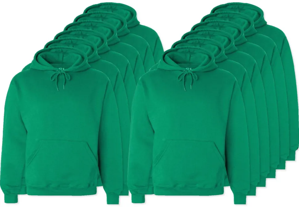 Pack de 12 Fruit of the Loom SC270 - Sweat Shirt Capuche Homme Coton