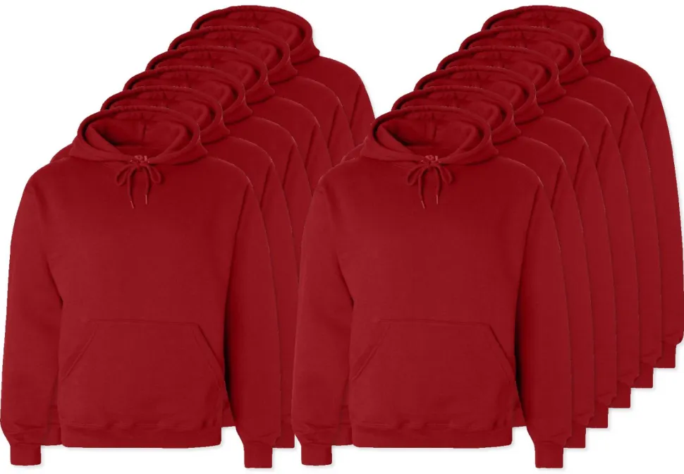 Pack de 12 Fruit of the Loom SC270 - Sweat Shirt Capuche Homme Coton