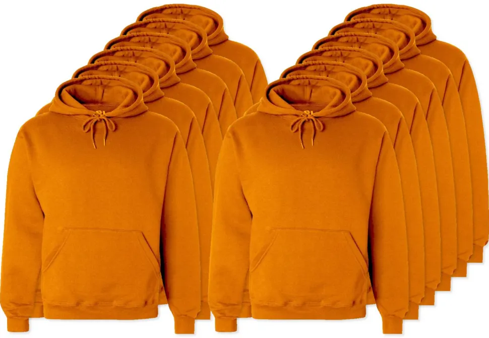 Pack de 12 Fruit of the Loom SC270 - Sweat Shirt Capuche Homme Coton