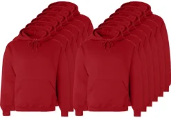 Pack de 12 Fruit of the Loom SC270 - Sweat Shirt Capuche Homme Coton