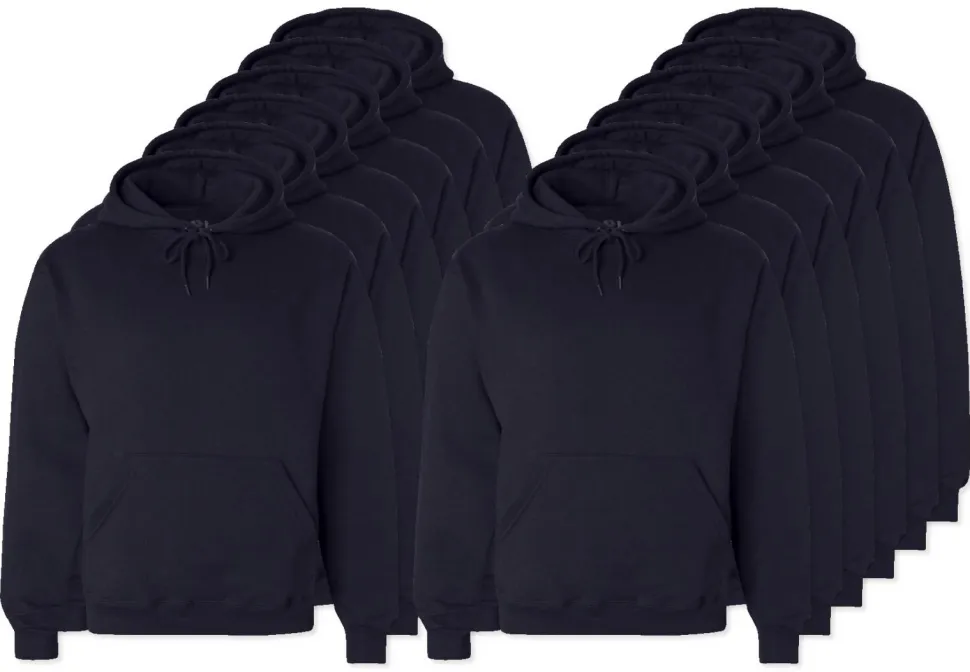 Pack de 12 Fruit of the Loom SC270 - Sweat Shirt Capuche Homme Coton