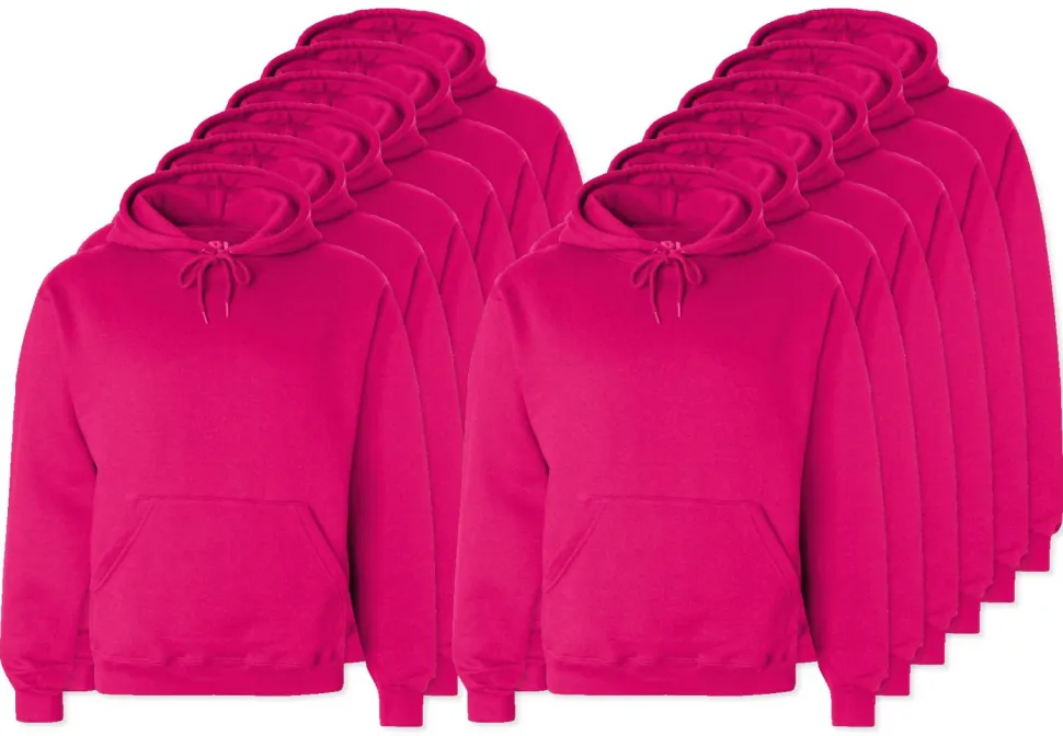 Pack de 12 Fruit of the Loom SC270 - Sweat Shirt Capuche Homme Coton