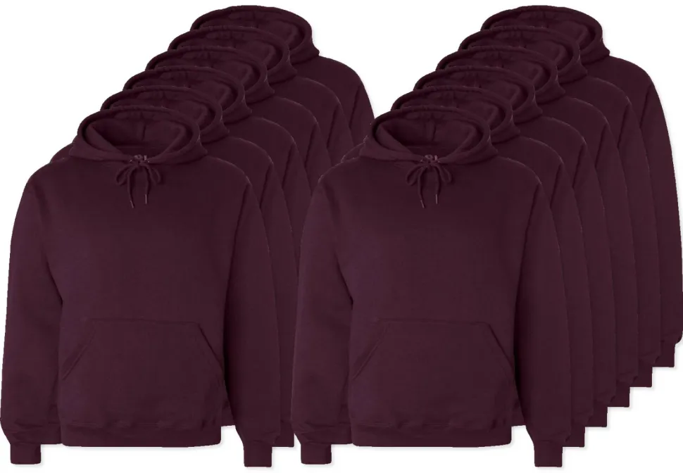 Pack de 12 Fruit of the Loom SC270 - Sweat Shirt Capuche Homme Coton