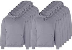 Pack de 12 Fruit of the Loom SC270 - Sweat Shirt Capuche Homme Coton