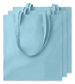 Pack de 3 GiftRetail MO9268 - COTTONEL COLOUR + Sac shopping coton 140gr/m²