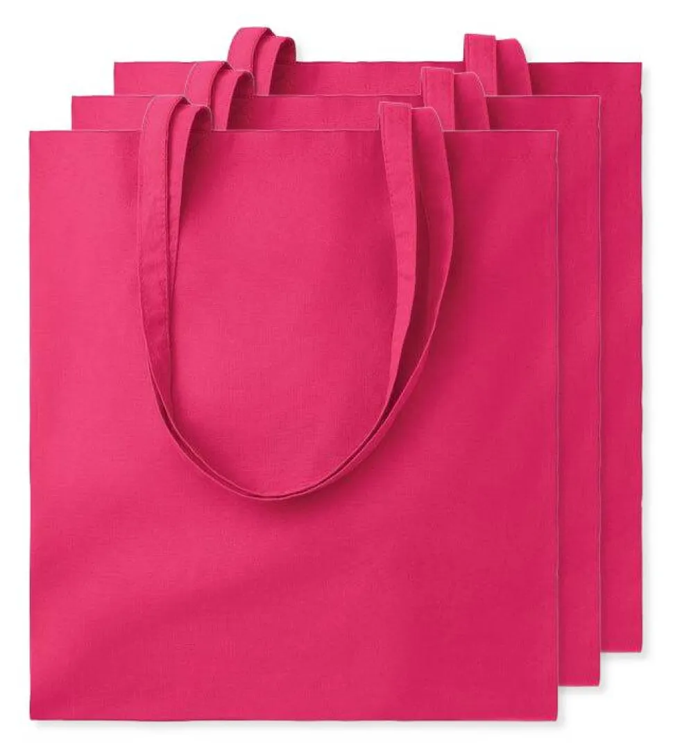 Pack de 3 GiftRetail MO9268 - COTTONEL COLOUR + Sac shopping coton 140gr/m²