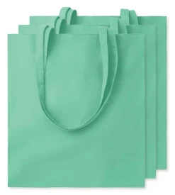 Pack de 3 GiftRetail MO9268 - COTTONEL COLOUR + Sac shopping coton 140gr/m²