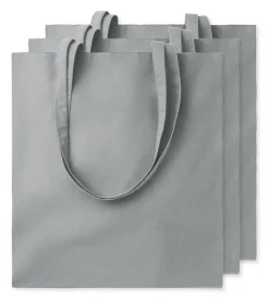 Pack de 3 GiftRetail MO9268 - COTTONEL COLOUR + Sac shopping coton 140gr/m²