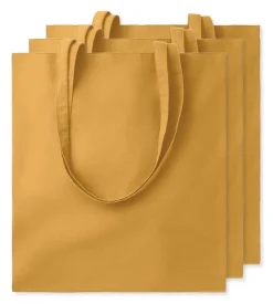 Pack de 3 GiftRetail MO9268 - COTTONEL COLOUR + Sac shopping coton 140gr/m²