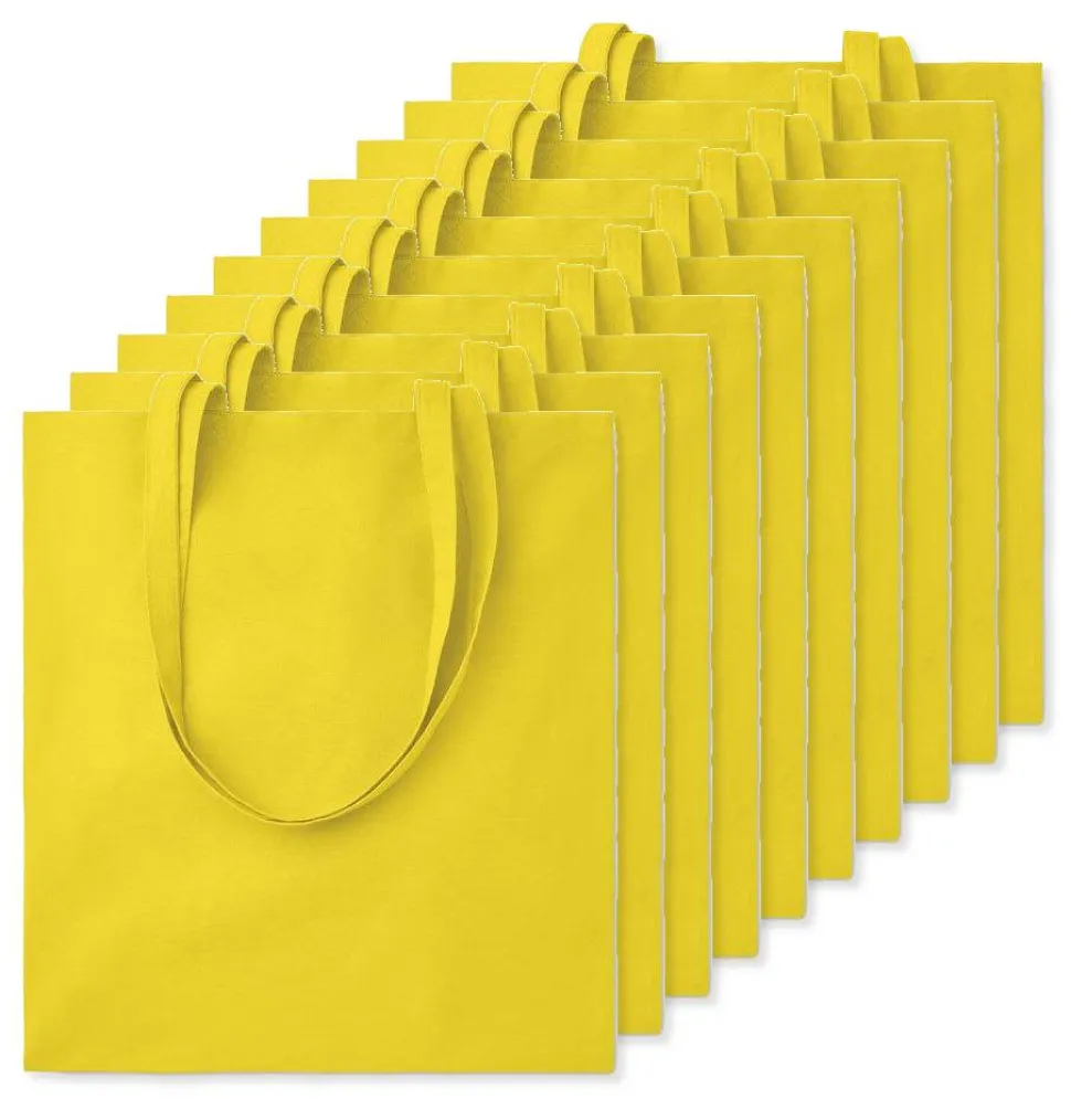 Pack de 10 GiftRetail MO9268 - COTTONEL COLOUR + Sac shopping coton 140gr/m²