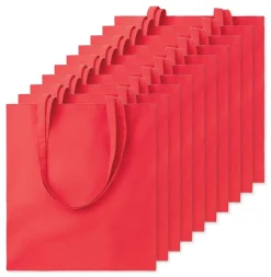 Pack de 10 GiftRetail MO9268 - COTTONEL COLOUR + Sac shopping coton 140gr/m²
