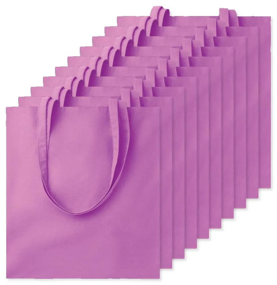 Pack de 100 GiftRetail MO9268 - COTTONEL COLOUR + Sac shopping coton 140gr/m²
