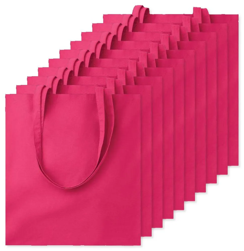 Pack de 100 GiftRetail MO9268 - COTTONEL COLOUR + Sac shopping coton 140gr/m²
