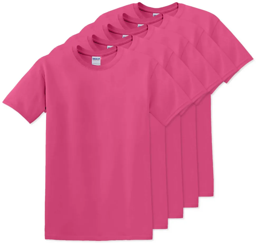 Pack de 5 Gildan 5000 - T-Shirt en Coton™ épais pour adultes