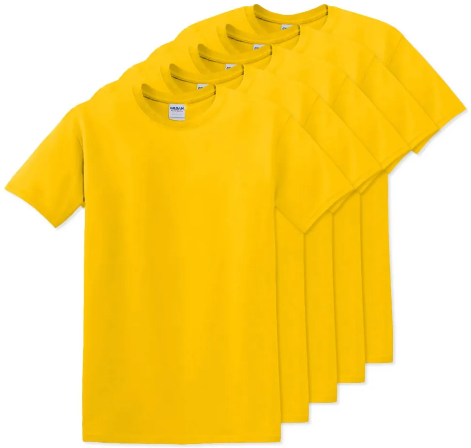 Pack de 5 Gildan 5000 - T-Shirt en Coton™ épais pour adultes