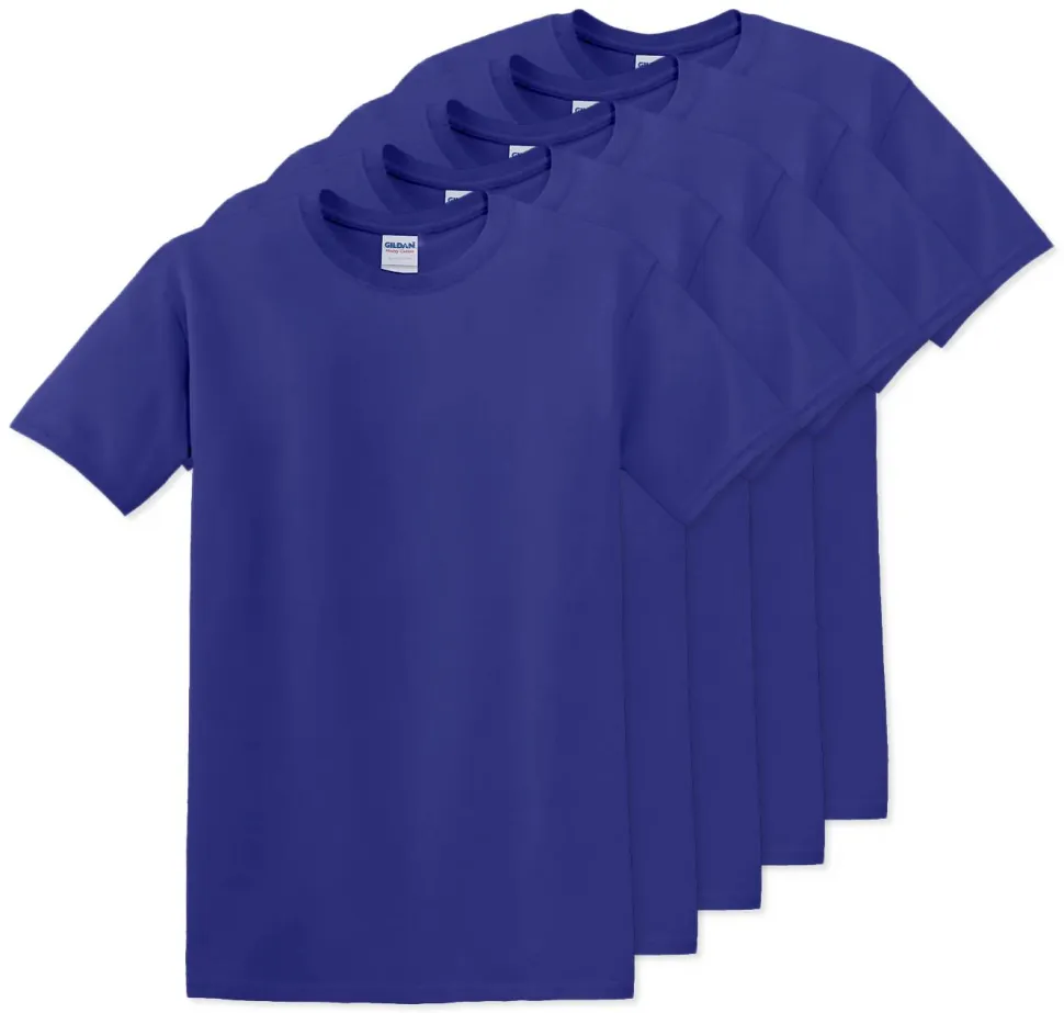 Pack de 5 Gildan 5000 - T-Shirt en Coton™ épais pour adultes