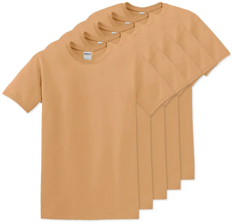 Pack de 5 Gildan 5000 - T-Shirt en Coton™ épais pour adultes