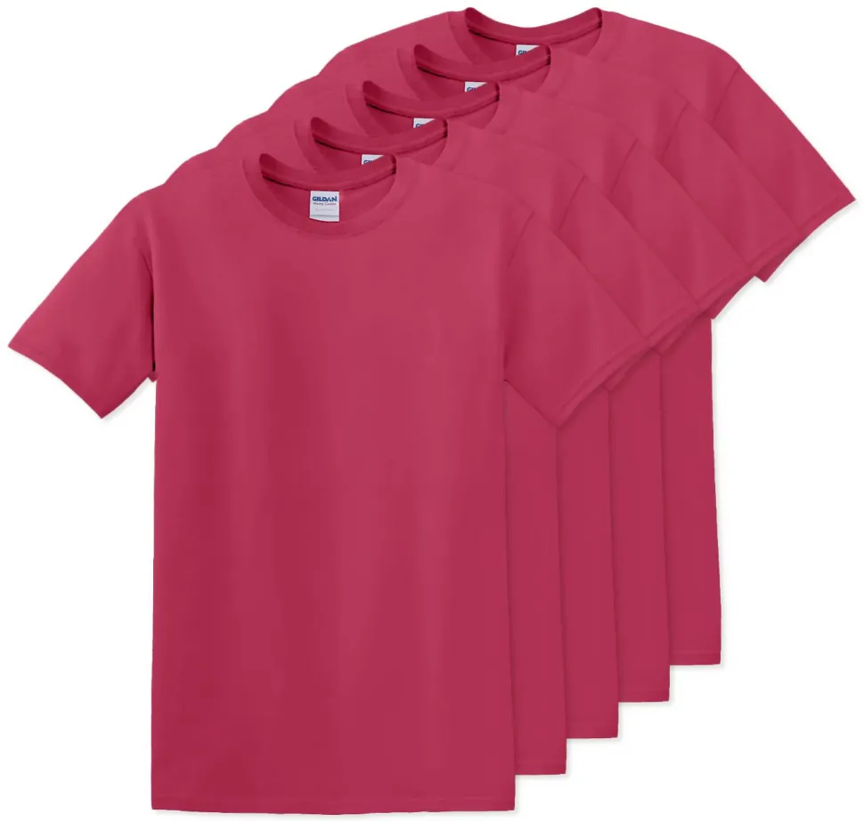 Pack de 5 Gildan 5000 - T-Shirt en Coton™ épais pour adultes
