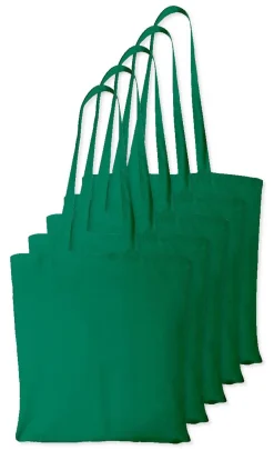 Pack de 5 Westford mill WM101 - Sac Cabas Personnalisable en Coton Westford Mill