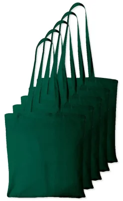 Pack de 5 Westford mill WM101 - Sac Cabas Personnalisable en Coton Westford Mill