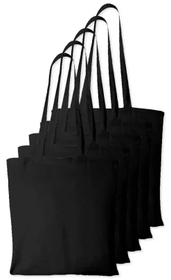 Pack de 5 Westford mill WM101 - Sac Cabas Personnalisable en Coton Westford Mill