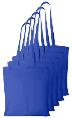 Pack de 5 Westford mill WM101 - Sac Cabas Personnalisable en Coton Westford Mill
