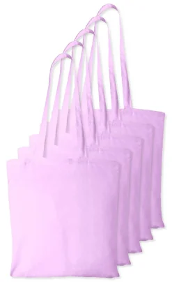Pack de 5 Westford mill WM101 - Sac Cabas Personnalisable en Coton Westford Mill