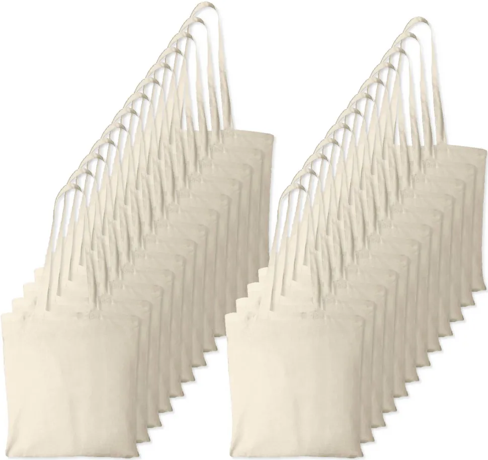 Pack de 250 Westford mill WM101 - Sac Cabas Personnalisable en Coton Westford Mill