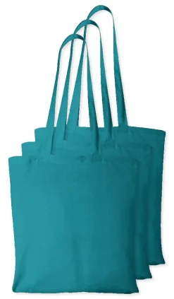 Pack de 3 Westford mill WM101 - Sac Cabas Personnalisable en Coton Westford Mill