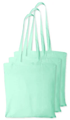 Pack de 3 Westford mill WM101 - Sac Cabas Personnalisable en Coton Westford Mill