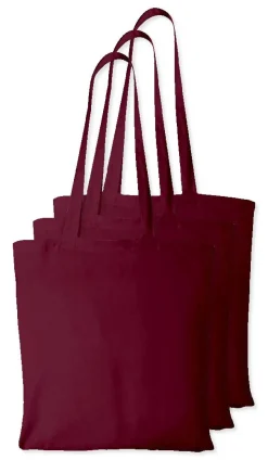 Pack de 3 Westford mill WM101 - Sac Cabas Personnalisable en Coton Westford Mill