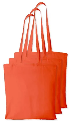 Pack de 3 Westford mill WM101 - Sac Cabas Personnalisable en Coton Westford Mill
