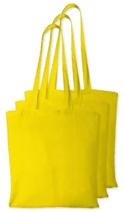Pack de 3 Westford mill WM101 - Sac Cabas Personnalisable en Coton Westford Mill