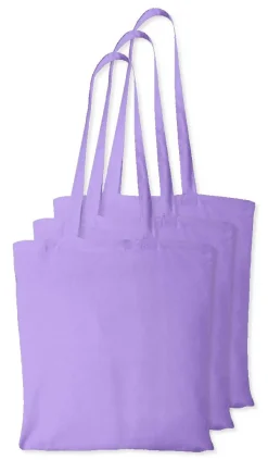 Pack de 3 Westford mill WM101 - Sac Cabas Personnalisable en Coton Westford Mill