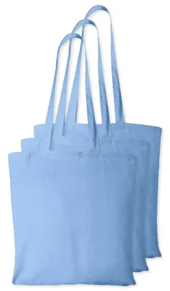 Pack de 3 Westford mill WM101 - Sac Cabas Personnalisable en Coton Westford Mill