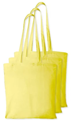 Pack de 3 Westford mill WM101 - Sac Cabas Personnalisable en Coton Westford Mill