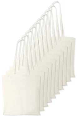 Pack de 100 Westford mill WM101 - Sac Cabas Personnalisable en Coton Westford Mill