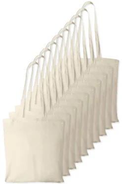 Pack de 100 Westford mill WM101 - Sac Cabas Personnalisable en Coton Westford Mill