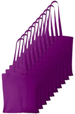 Pack de 10 Westford mill WM101 - Sac Cabas Personnalisable en Coton Westford Mill