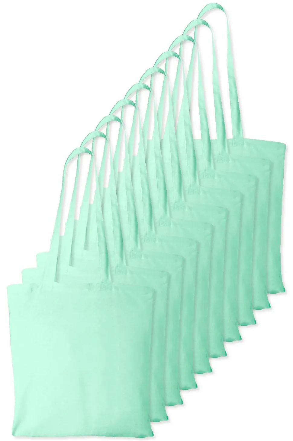 Pack de 10 Westford mill WM101 - Sac Cabas Personnalisable en Coton Westford Mill