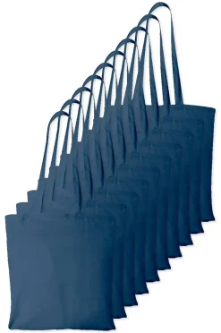 Pack de 10 Westford mill WM101 - Sac Cabas Personnalisable en Coton Westford Mill