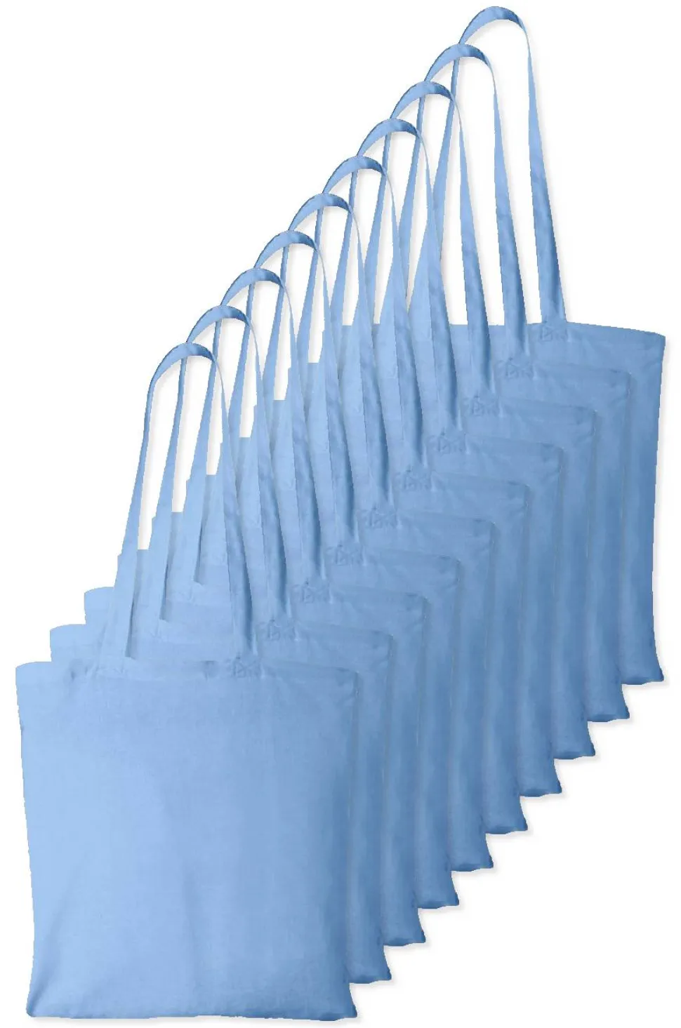 Pack de 10 Westford mill WM101 - Sac Cabas Personnalisable en Coton Westford Mill